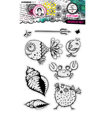 Studio Light ABM Clear Stamp Underwater party Signature Collection nr.649