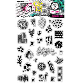 Studio Light ABM Cling Stamp Journaling deco Signature Collection nr.689