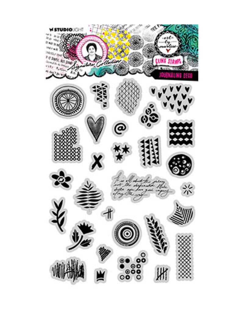 Studio Light ABM Cling Stamp Journaling deco Signature Collection nr.689