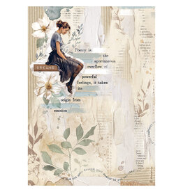 Stamperia A4 Rice paper packed - Create Happiness Secret Diary lady