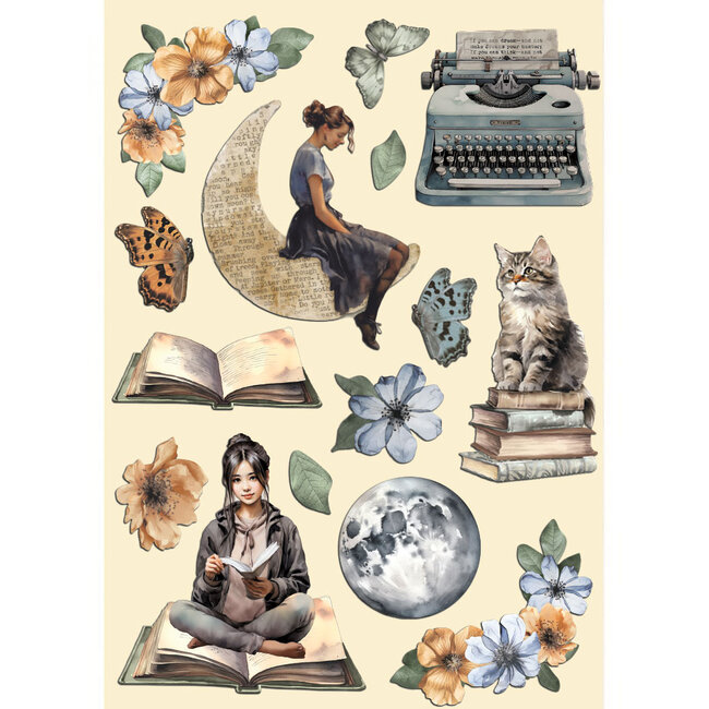 Stamperia Colored Wooden shape A5 - Create Happiness Secret Diary