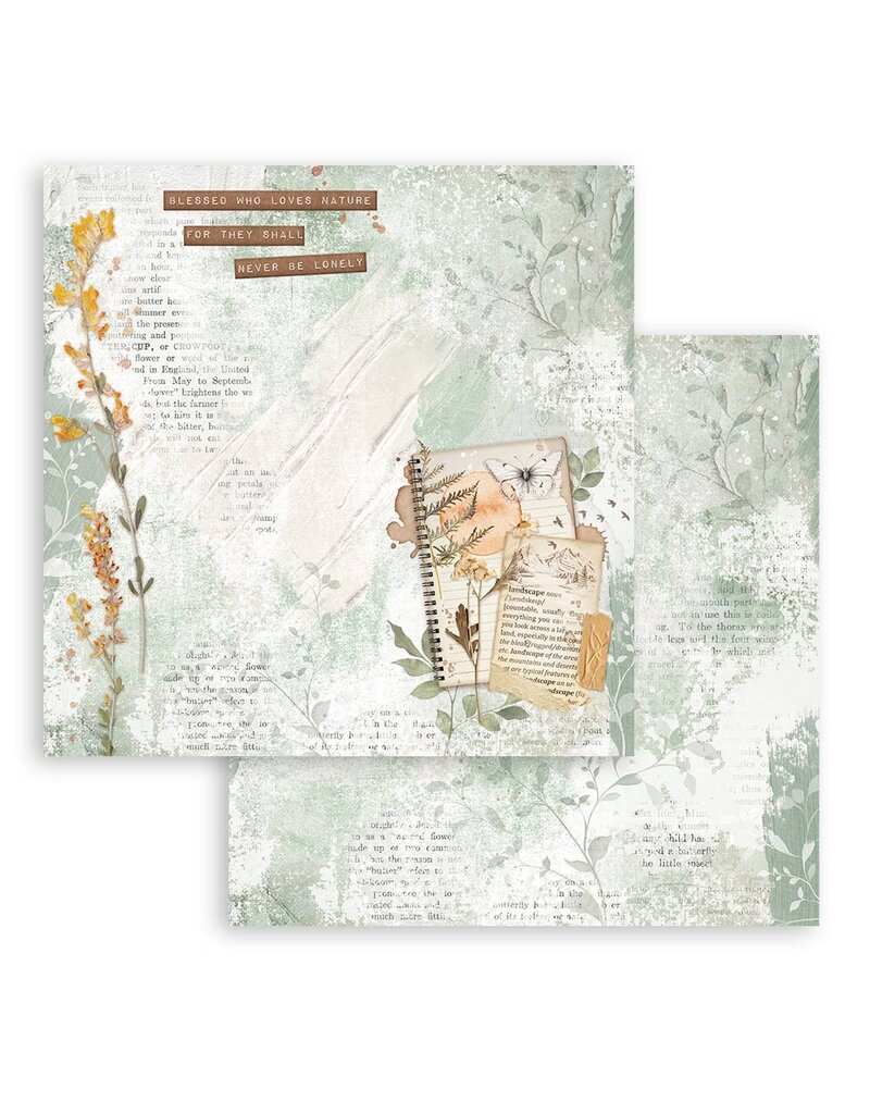 Stamperia Scrapbooking Small Pad 10 sheets cm 20,3X20,3 (8"X8") - Create Happiness Secret Diary