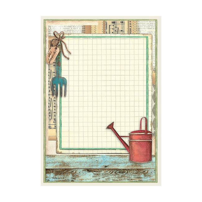 Stamperia Selection 8 Rice paper A6 backgrounds - Garden