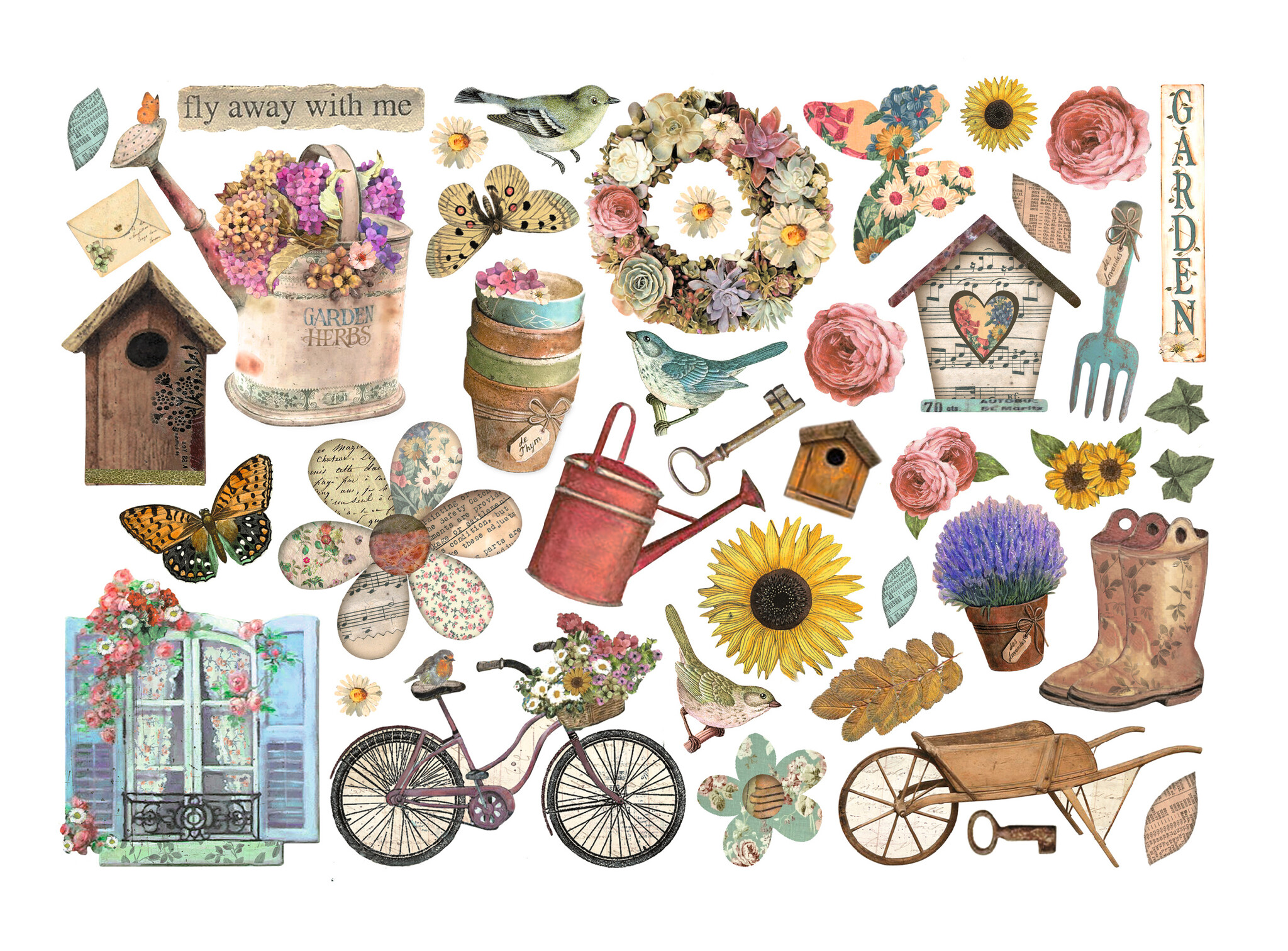 Stamperia Ephemera  - Garden