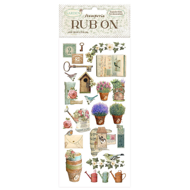 Stamperia Rub-on cm 10,16x21,6 - Garden nests