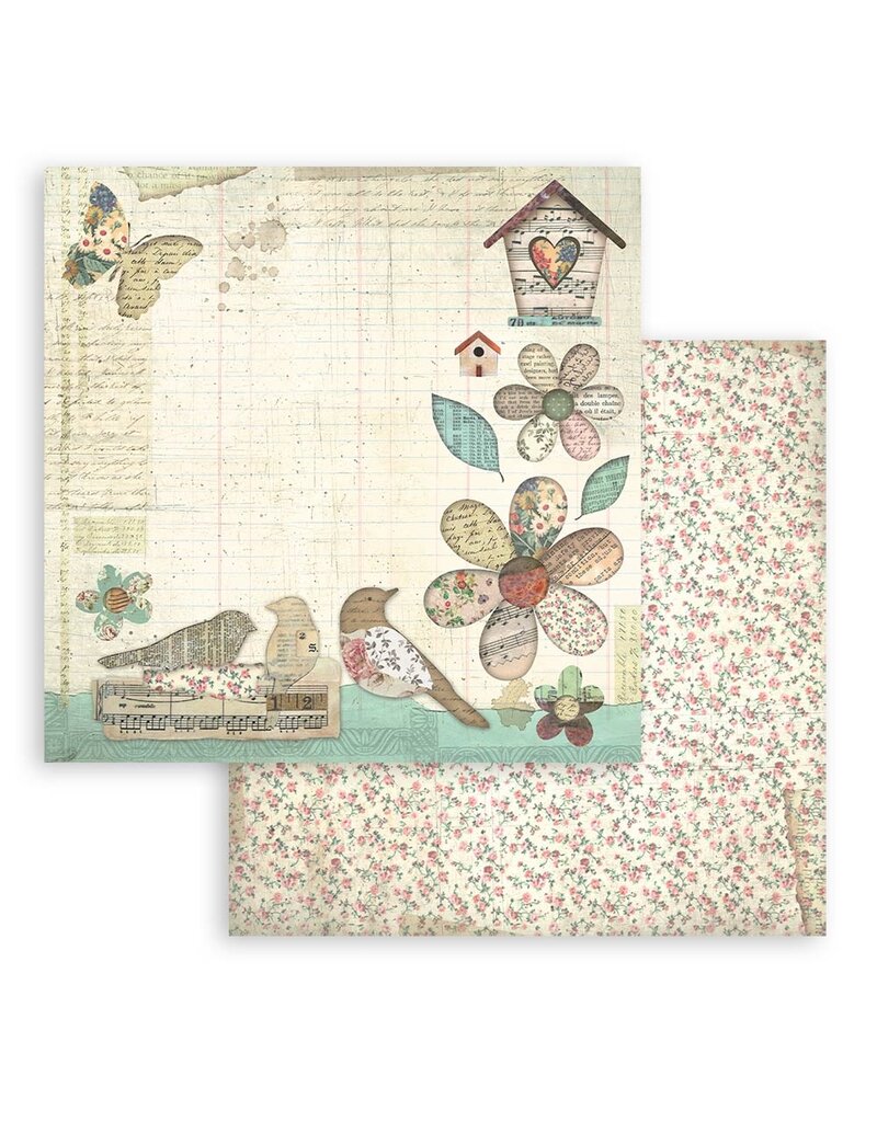Stamperia Scrapbooking Pad 10 sheets cm 30,5x30,5 (12"x12") - Garden