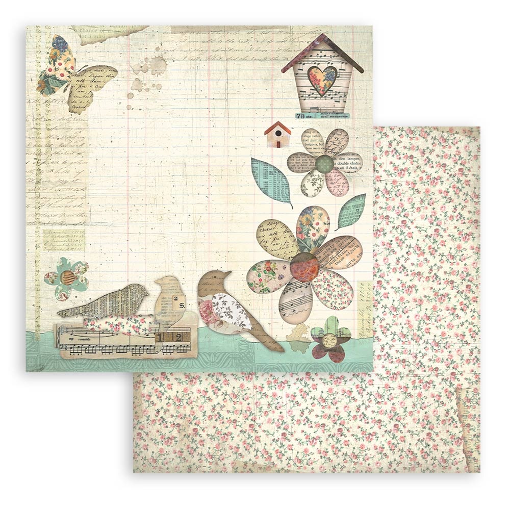 Stamperia Scrapbooking Pad 10 sheets cm 30,5x30,5 (12"x12") - Garden