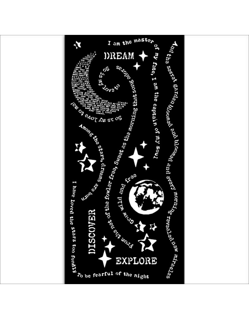 Stamperia Thick stencil cm 12X25 - Create Happiness Secret Diary dream