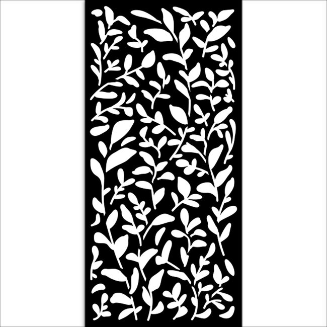 Stamperia Thick stencil cm 12X25 - Create Happiness Secret Diary leaves pattern