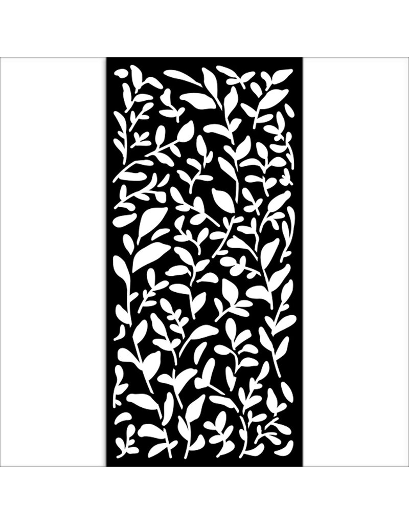 Stamperia Thick stencil cm 12X25 - Create Happiness Secret Diary leaves pattern