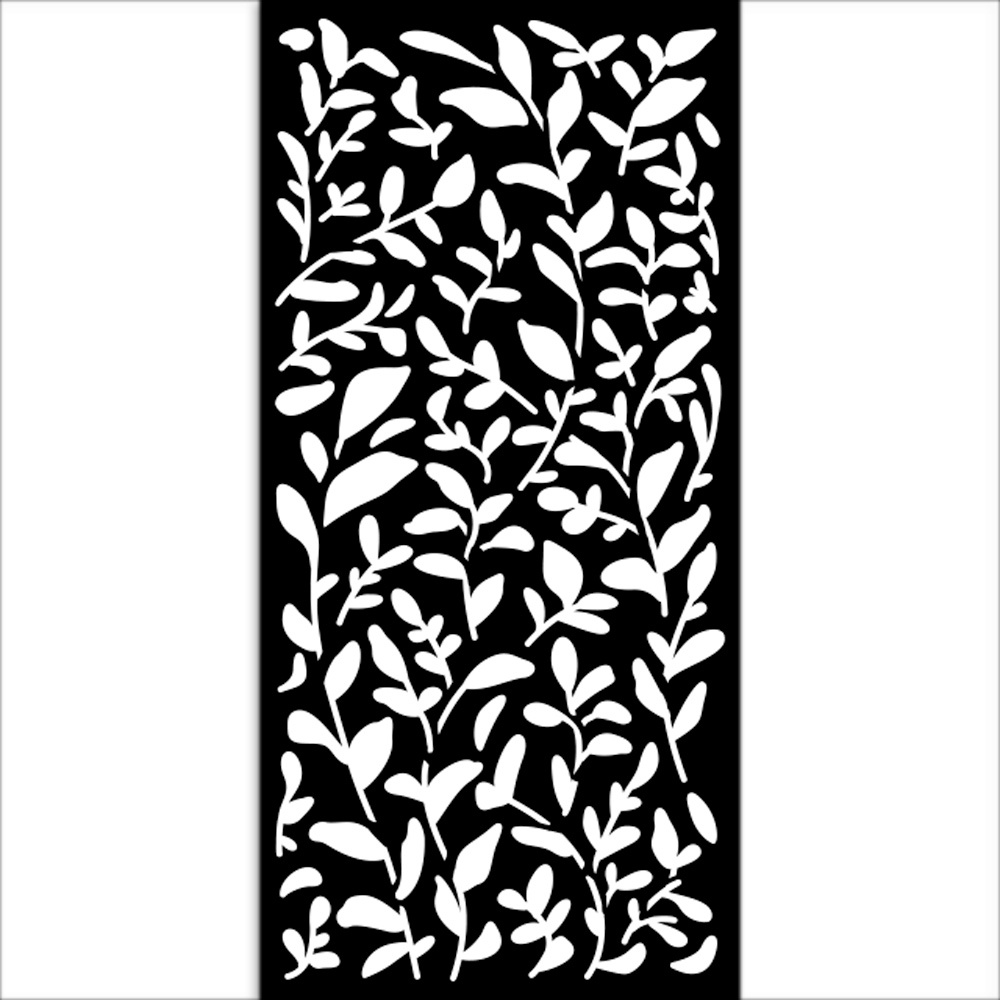 Stamperia Thick stencil cm 12X25 - Create Happiness Secret Diary leaves pattern