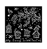 Stamperia Thick stencil cm 18X18 - Garden nests