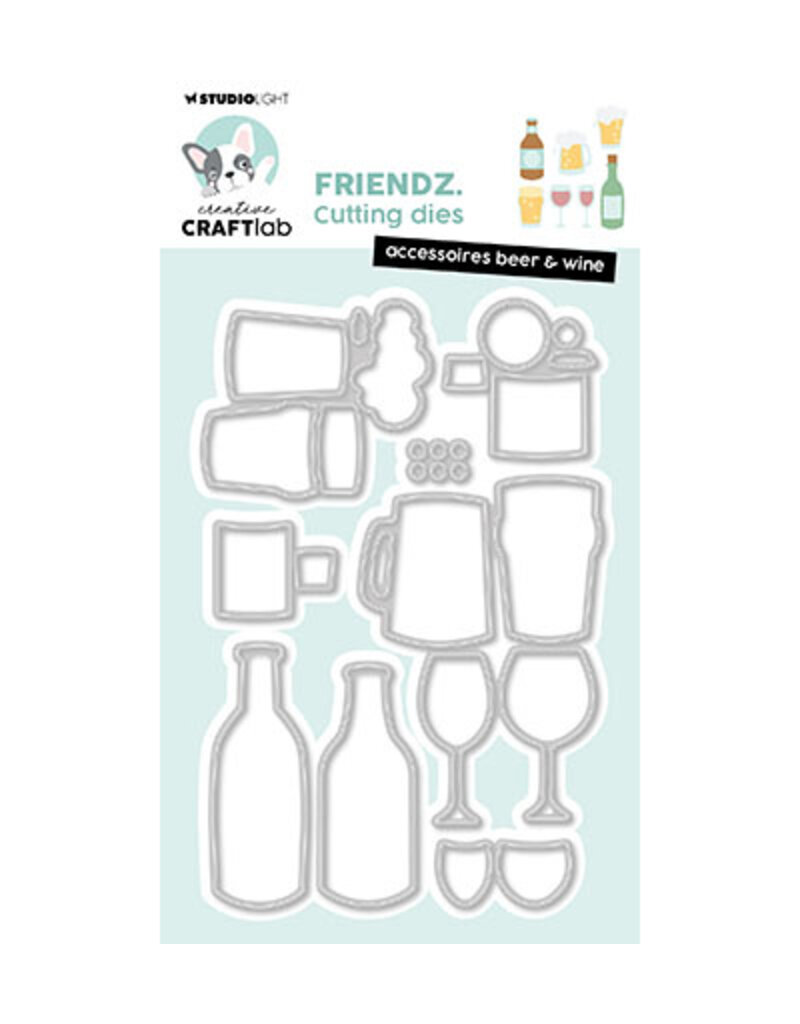 Studio Light - CraftLab  CCL Cutting Die Accessoires beer & wine Friendz nr.816