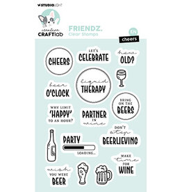 Studio Light - CraftLab PRE-ORDER 26-04 - CCL Clear Stamp EN cheers Friendz nr.660