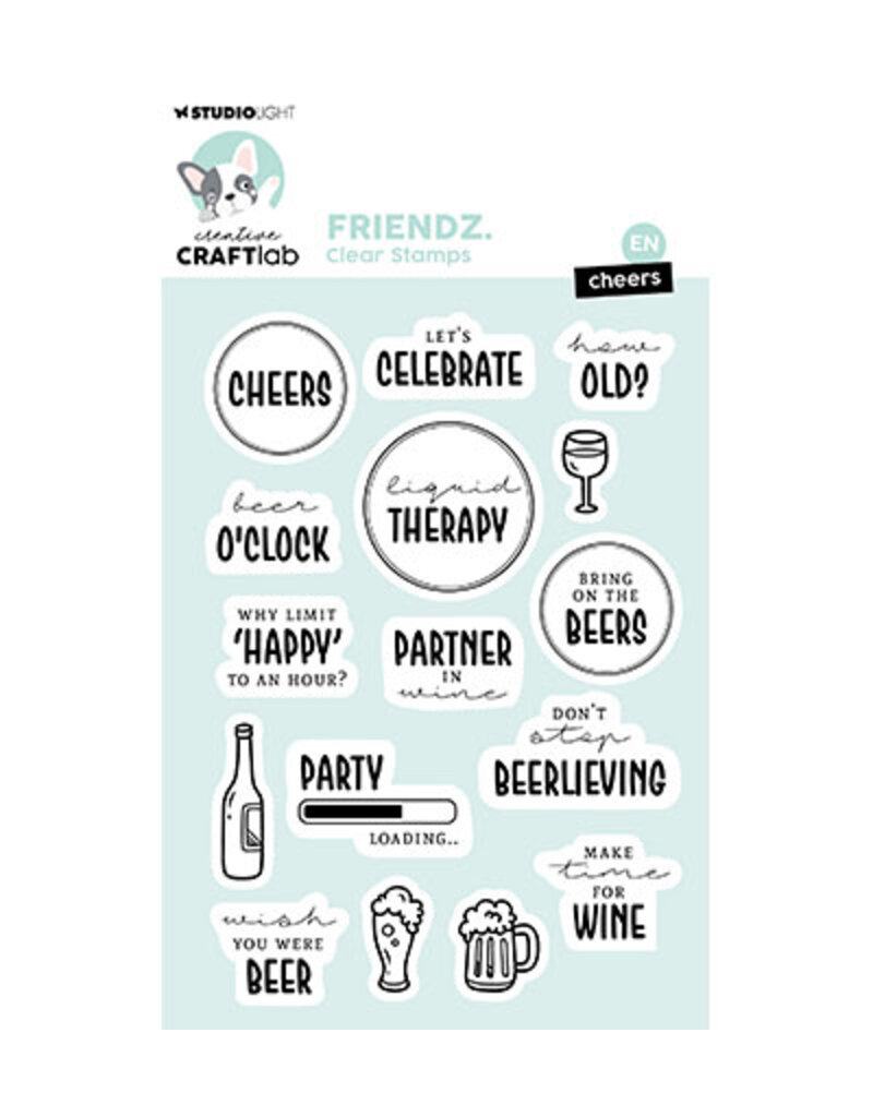 Studio Light - CraftLab CCL Clear Stamp EN cheers Friendz nr.660