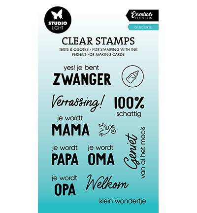 Studio Light SL Clear stamp Geboorte Essentials nr.645
