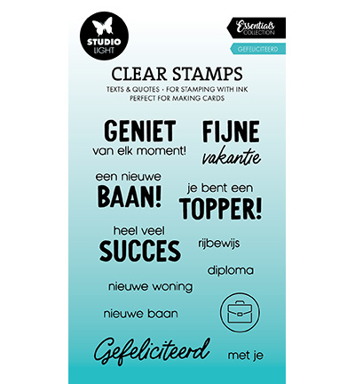 Studio Light SL Clear stamp Gefeliciteerd Essentials nr.646