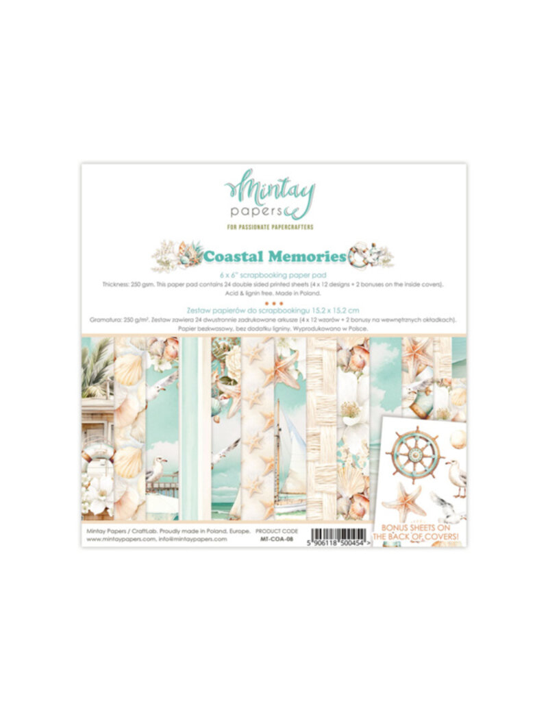 Mintay papers  Mintay papers - Coastal Memories - Paper pad (6"x6")