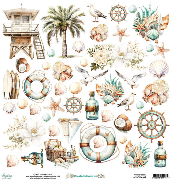 Mintay papers Mintay papers - Coastal Memories -Elements Paper (12'x12")