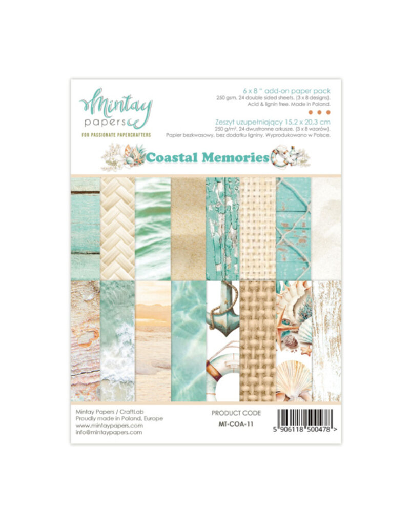 Mintay papers  Mintay papers - Coastal Memories - Add On Paper Pad (6"x8")