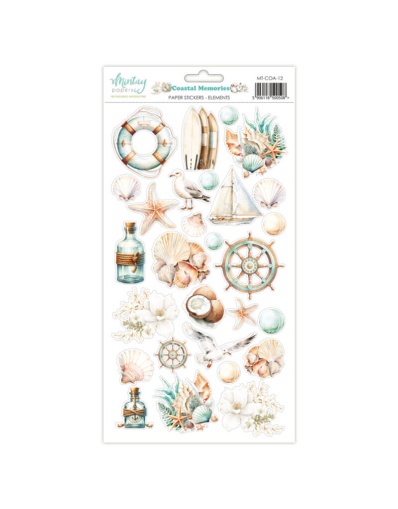 Mintay papers Mintay papers - Coastal Memories - Paper Stickers - Elements (6"x12")