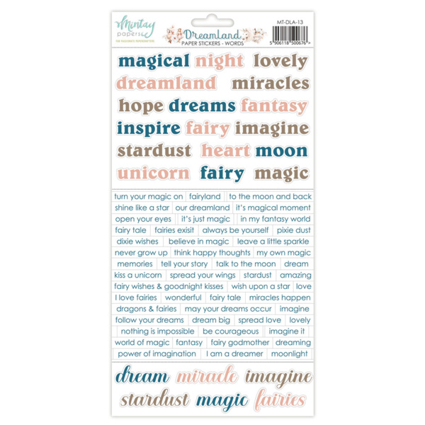 Mintay papers Mintay papers - Dreamland - Paper Stickers - Words (6"x12")