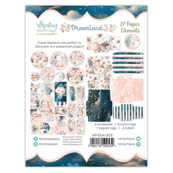 Mintay papers Mintay papers - Dreamland -  Paper Elements (27pcs)