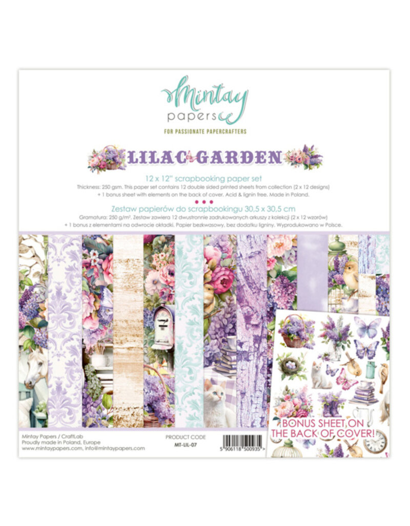 Mintay papers Mintay papers - Lilac Garden - Paper Set (12"x12")
