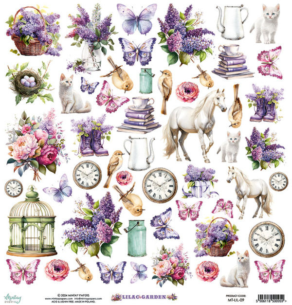 Mintay papers Mintay papers - Lilac Garden - Elements Paper (12'x12")