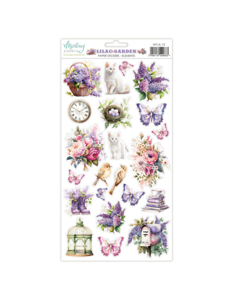 Mintay papers Mintay papers - Lilac Garden -Paper Stickers - Elements (6"x12")