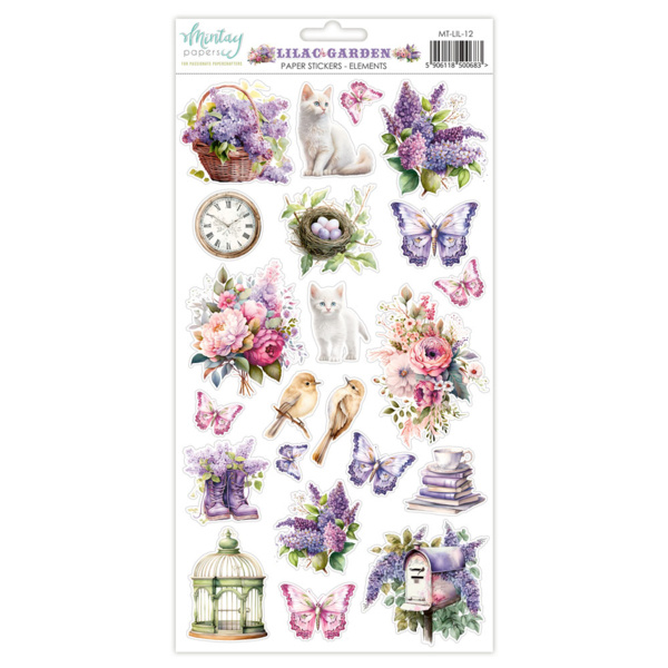Mintay papers Mintay papers - Lilac Garden -Paper Stickers - Elements (6"x12")