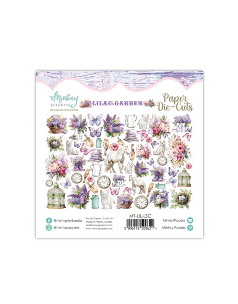 Mintay papers Mintay papers - Lilac Garden -  Paper Die-Cuts (60pcs)
