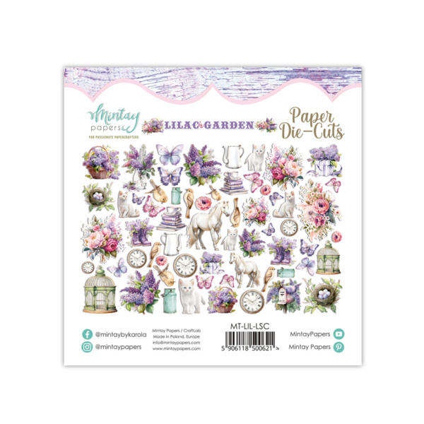 Mintay papers Mintay papers - Lilac Garden -  Paper Die-Cuts (60pcs)