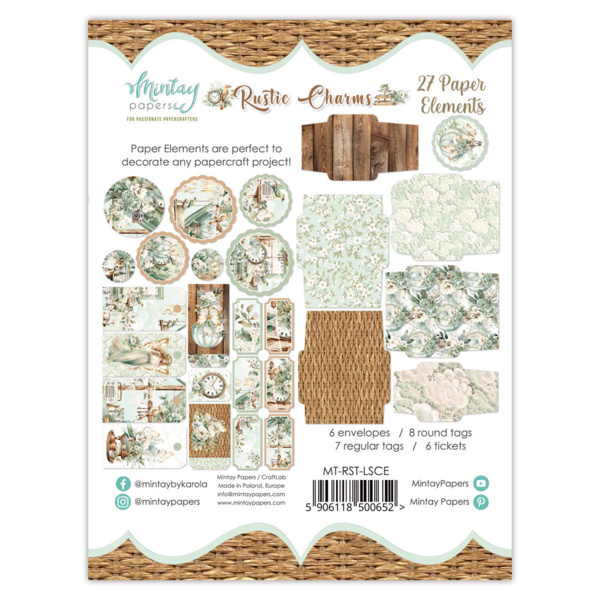 Mintay papers Mintay papers - Rustic Charms - Paper Elements (27pcs)