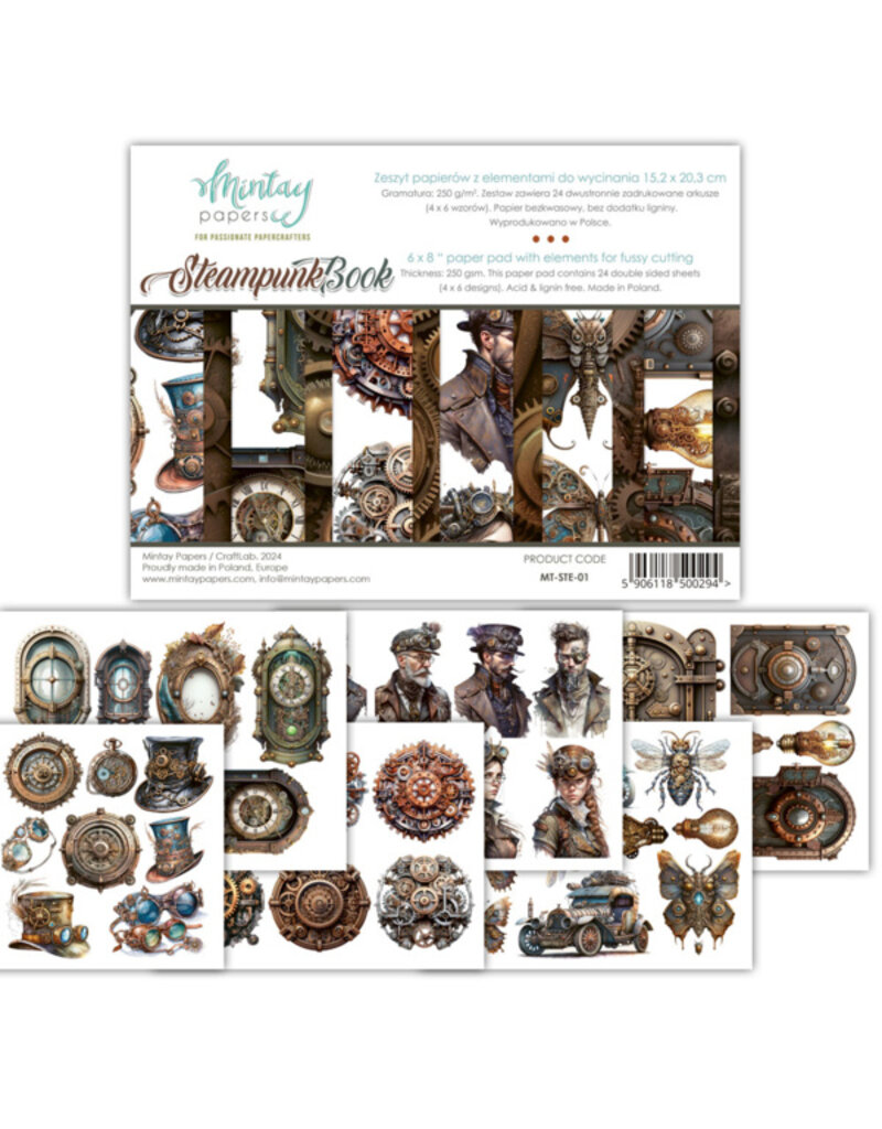 Mintay papers Mintay Papers - Steampunk - Elements for precise Cutting - (6"x8")