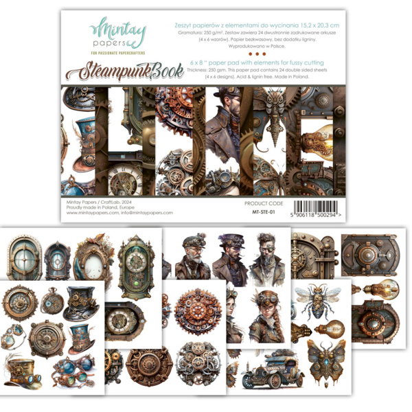 Mintay papers Mintay Papers - Steampunk - Elements for precise Cutting - (6"x8")