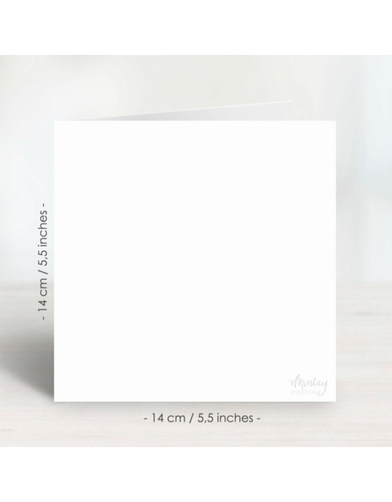 Mintay papers Mintay papers - Greeting Card Base, 14x14 cm - White , 10 pcs