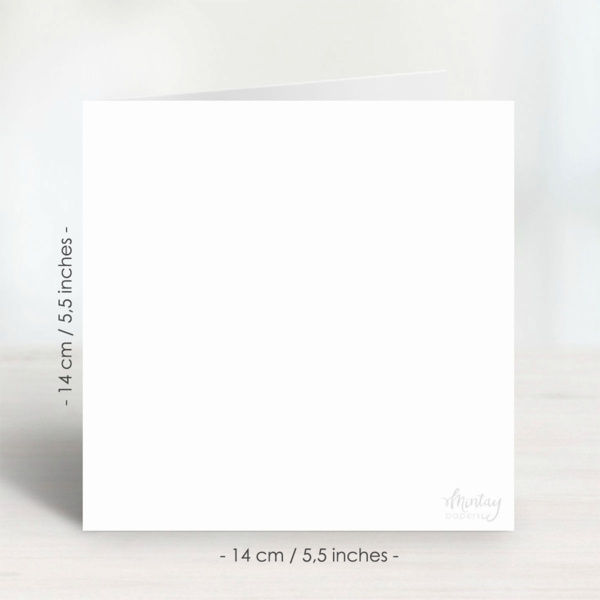 Mintay papers Mintay papers - Greeting Card Base, 14x14 cm - White , 10 pcs