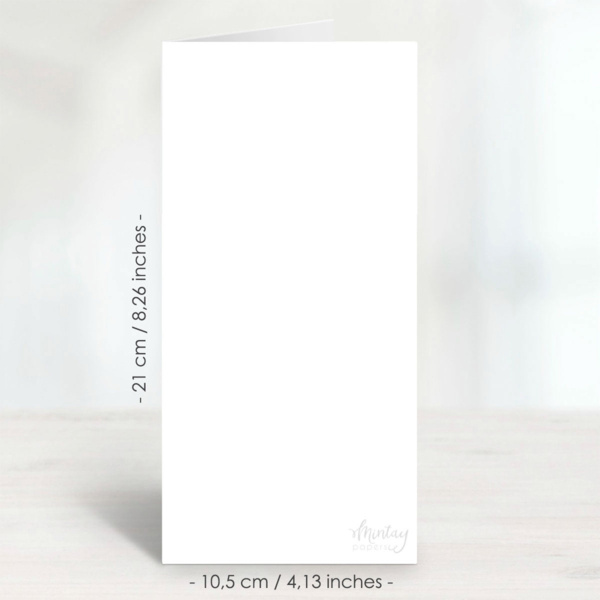 Mintay papers Mintay papers - Greeting Card Base, 10,5x21 cm - White , 10 pcs