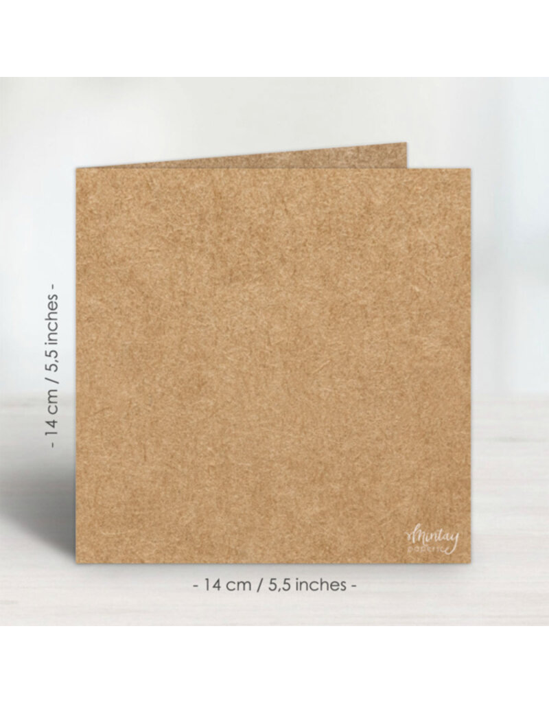 Mintay papers Mintay papers - Greeting Card Base, 14x14 cm - Kraft, 10 pcs