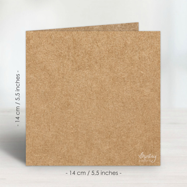 Mintay papers Mintay papers - Greeting Card Base, 14x14 cm - Kraft, 10 pcs