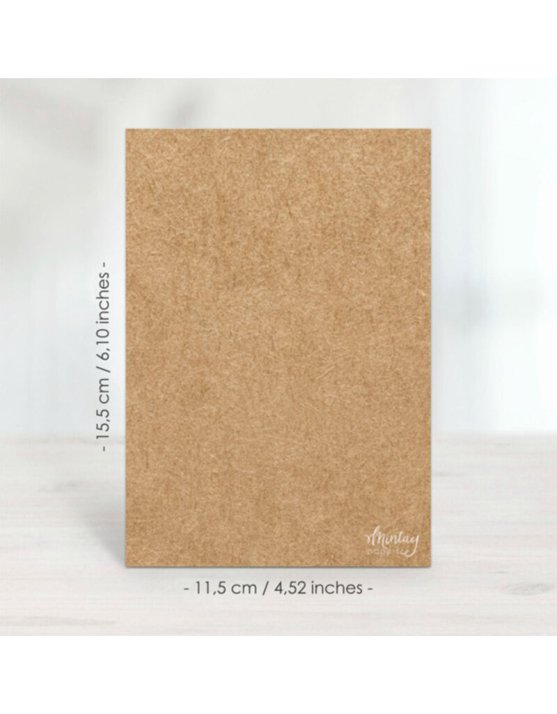 Mintay papers Mintay papers - Greeting Card Base,  11,5x15,5 cm - Kraft, 10 pcs