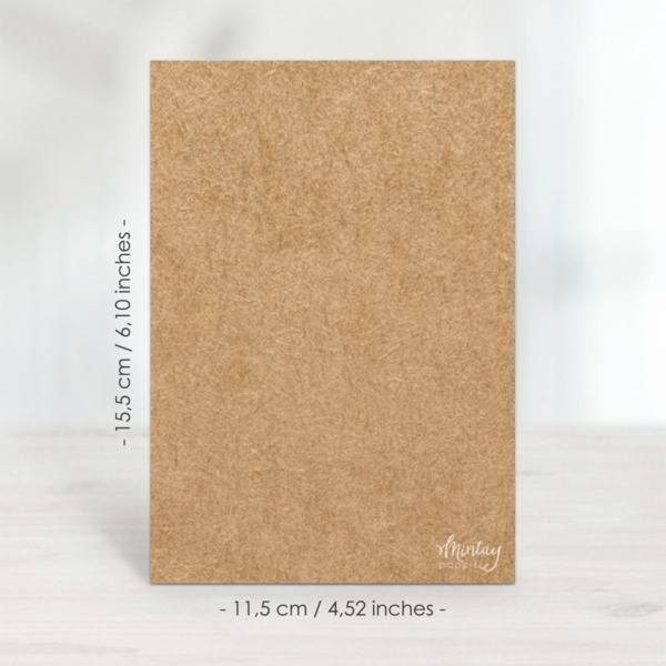 Mintay papers Mintay papers - Greeting Card Base,  11,5x15,5 cm - Kraft, 10 pcs