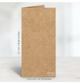 Mintay papers Mintay papers - Greeting Card Base, 10,5x21 cm - Kraft, 10 pcs