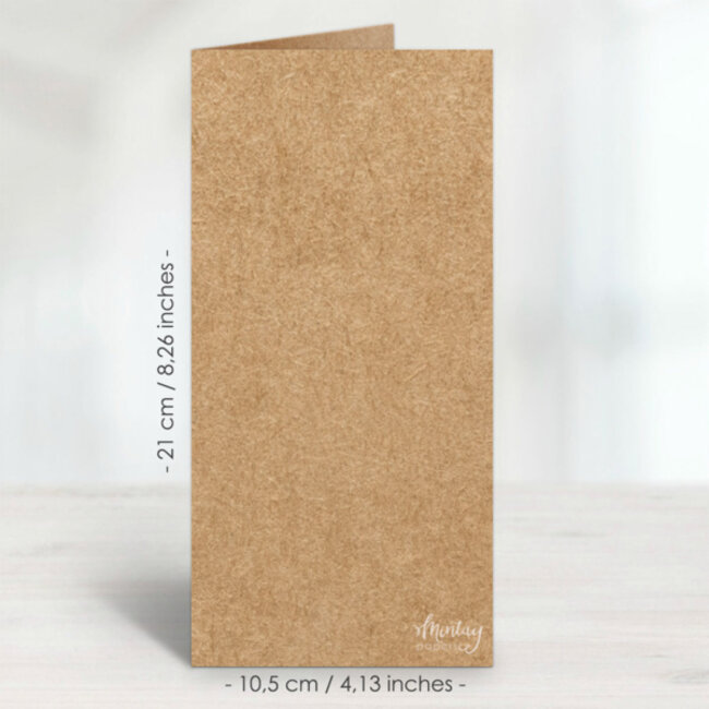 Mintay papers Mintay papers - Greeting Card Base, 10,5x21 cm - Kraft, 10 pcs