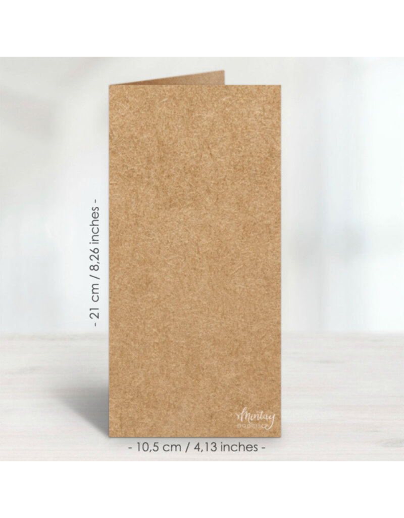 Mintay papers Mintay papers - Greeting Card Base, 10,5x21 cm - Kraft, 10 pcs
