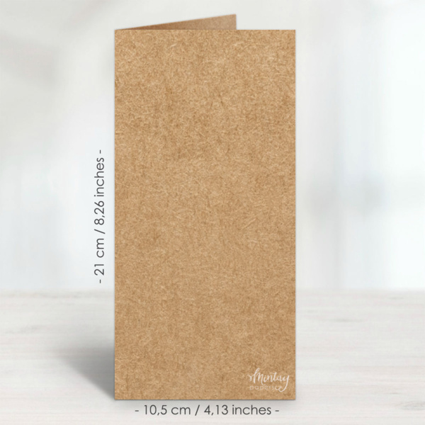 Mintay papers Mintay papers - Greeting Card Base, 10,5x21 cm - Kraft, 10 pcs