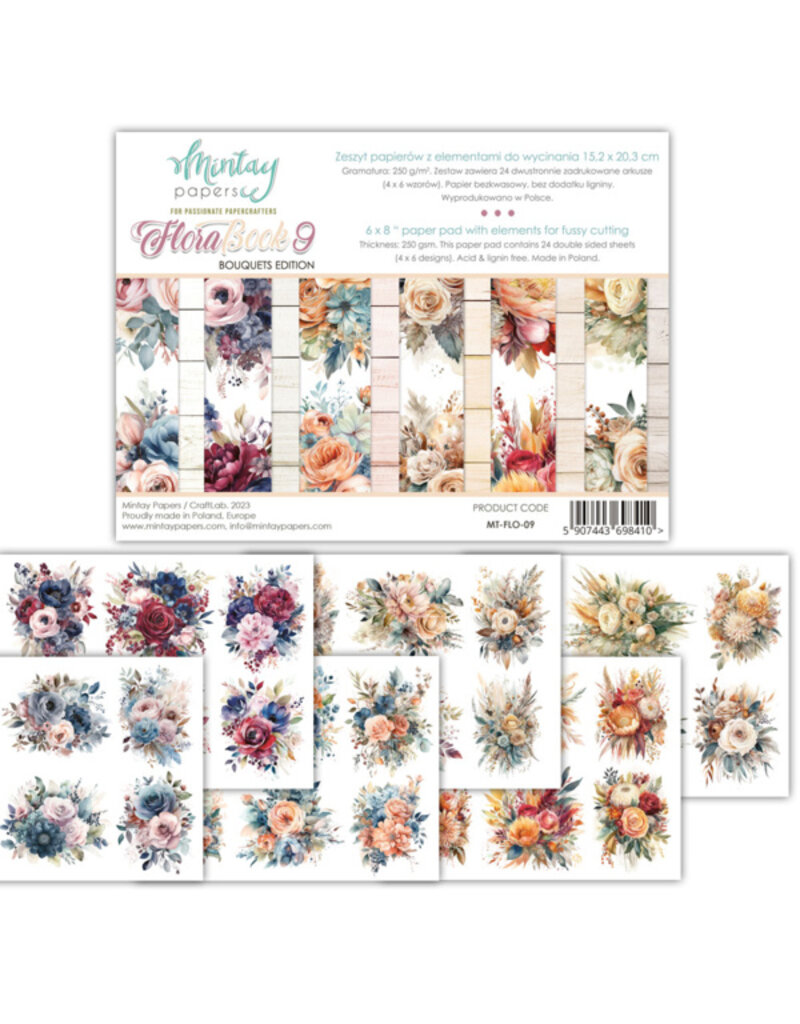 Mintay papers Mintay Papers - Flora 9 - Elements for precise Cutting - (6"x8")