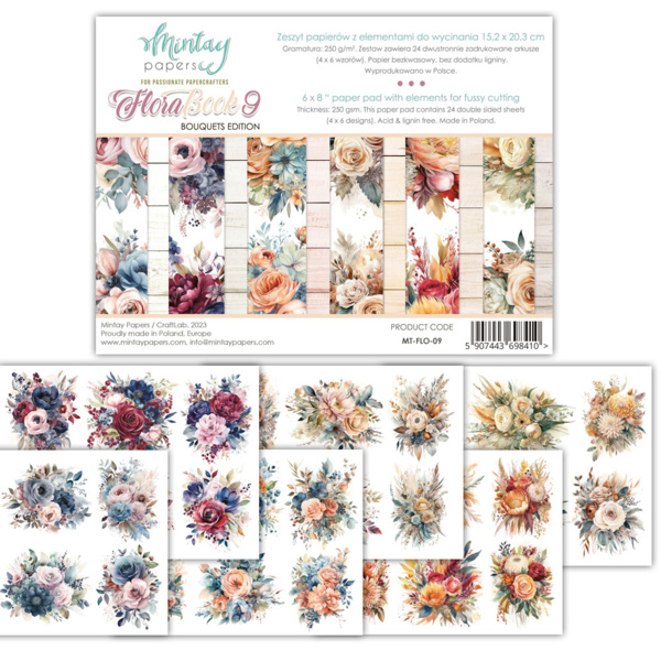 Mintay papers Mintay Papers - Flora 9 - Elements for precise Cutting - (6"x8")