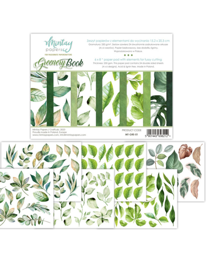 Mintay papers Mintay Papers - Greenery - Elements for precise Cutting - (6"x8")